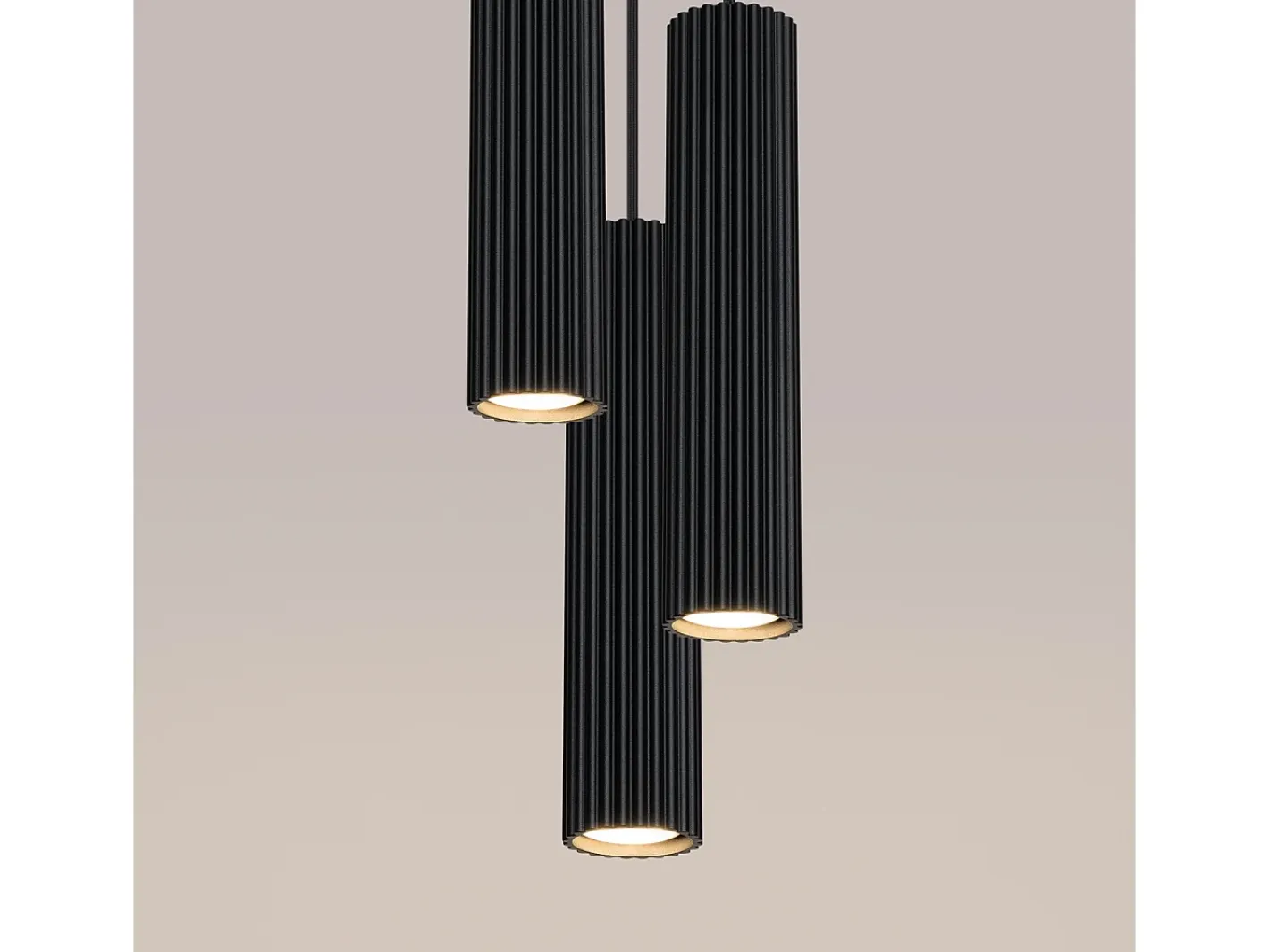Sollux Lighting Lámpara Suspendida-Lámpara colgante Gloow minimalista de aluminio - 3 fuentes luminosas 4000K - L.19,5 x A.108 cm - Negro
