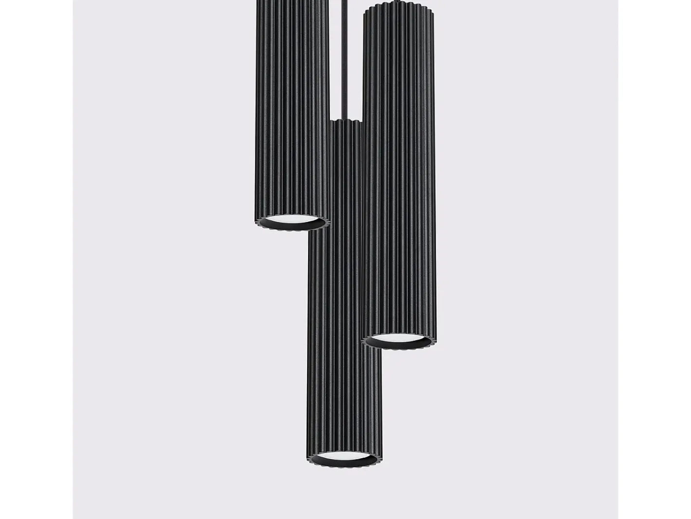 Sollux Lighting Lámpara Suspendida-Lámpara colgante Gloow minimalista de aluminio - 3 fuentes luminosas 4000K - L.19,5 x A.108 cm - Negro