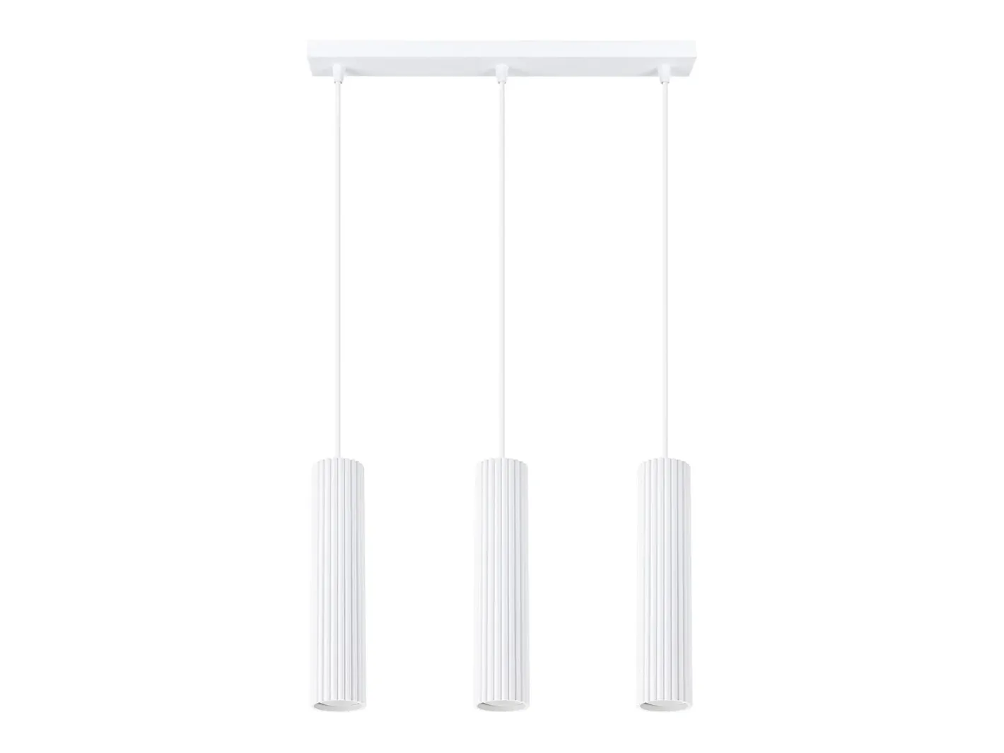 Sollux Lighting Lámpara colgante Gloow minimalista de aluminio - 3 fuentes luminosas 3000K - L.45 x A.98 cm - Blanco New