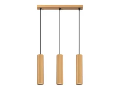 Hot Sollux Lighting Lámpara colgante Gloow minimalista de aluminio - 3 fuentes luminosas 3000K - L.45 x A.98 cm - Dorado