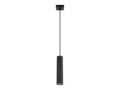Sollux Lighting Lámpara Suspendida-Lámpara colgante Gloow minimalista de aluminio - 1 fuentes luminosas 4000K - L.8 x A.118 cm - Negro
