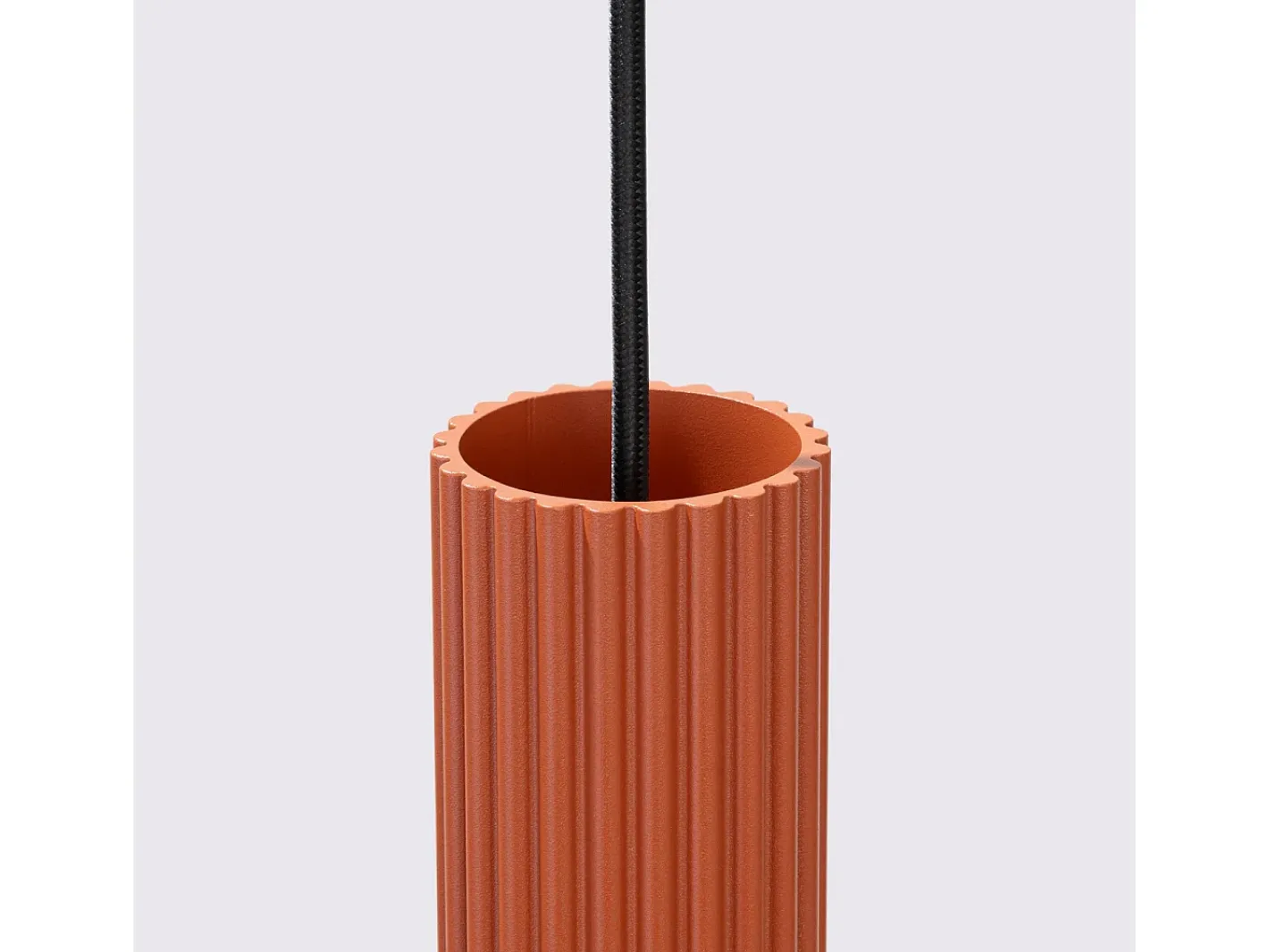 Hot Sollux Lighting Lámpara colgante Gloow minimalista de aluminio - 1 fuentes luminosas 3000K - L.8 x A.118 cm - ocre Rojo