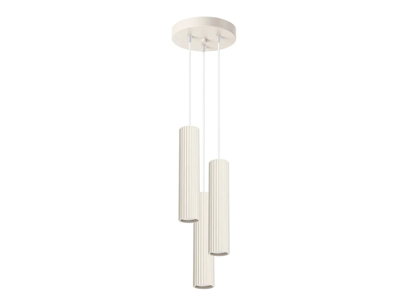 Sollux Lighting Lámpara colgante Gloow minimalista de aluminio - 3 fuentes luminosas 3000K - L.19,5 x A.108 cm - Beige
