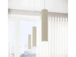 Sollux Lighting Lámpara Suspendida-Lámpara colgante Gloow minimalista de aluminio - 1 fuentes luminosas 4000K - L.8 x A.118 cm - Beige