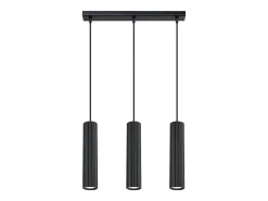 Best Sollux Lighting Lámpara colgante Gloow minimalista de aluminio - 3 fuentes luminosas 3000K - L.45 x A.98 cm - Negro