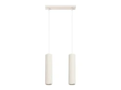 Sollux Lighting Lámpara colgante Gloow minimalista de aluminio - 2 fuentes luminosas 3000K - L.30 x A.90 cm - Beige Outlet