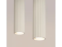 Sollux Lighting Lámpara colgante Gloow minimalista de aluminio - 2 fuentes luminosas 3000K - L.30 x A.90 cm - Beige Outlet
