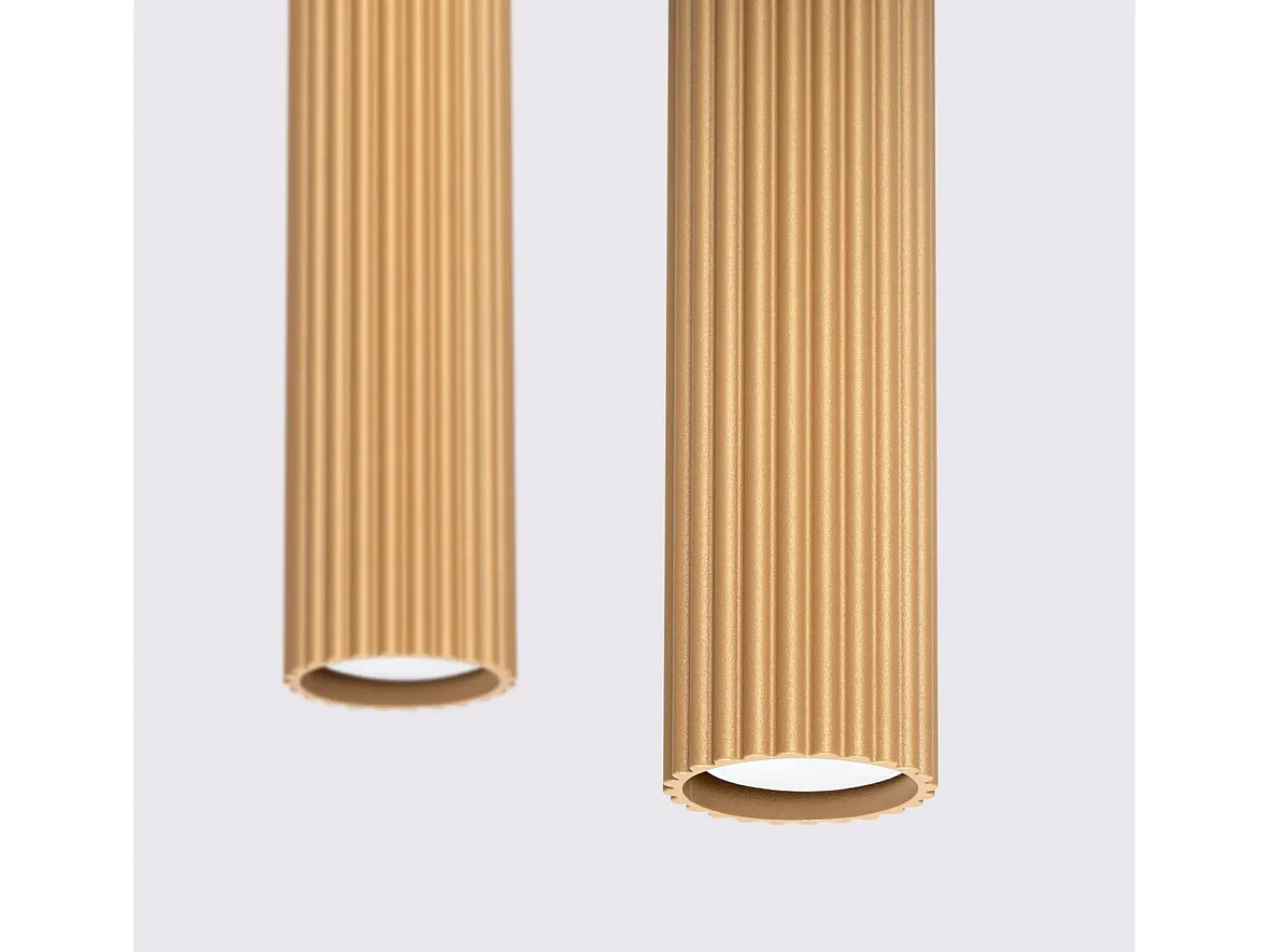 Sollux Lighting Lámpara Suspendida-Lámpara colgante Gloow minimalista de aluminio - 2 fuentes luminosas 3000K - L.30 x A.90 cm - Dorado
