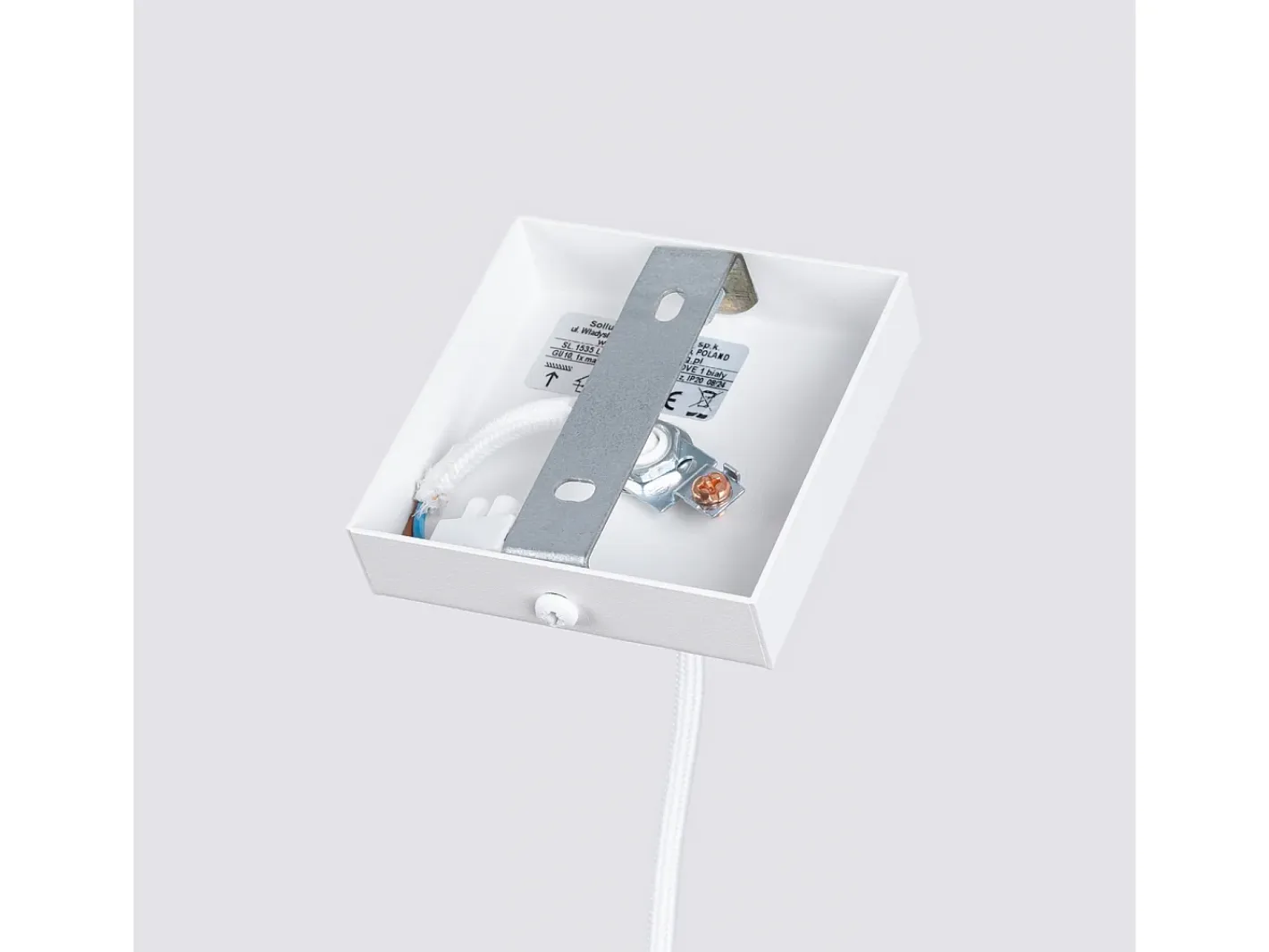 Sollux Lighting Lámpara colgante Gloow minimalista de aluminio - 1 fuentes luminosas 3000K - L.8 x A.118 cm - Blanco Hot