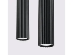Best Sollux Lighting Lámpara colgante Gloow minimalista de aluminio - 2 fuentes luminosas 4000K - L.30 x A.90 cm - Negro