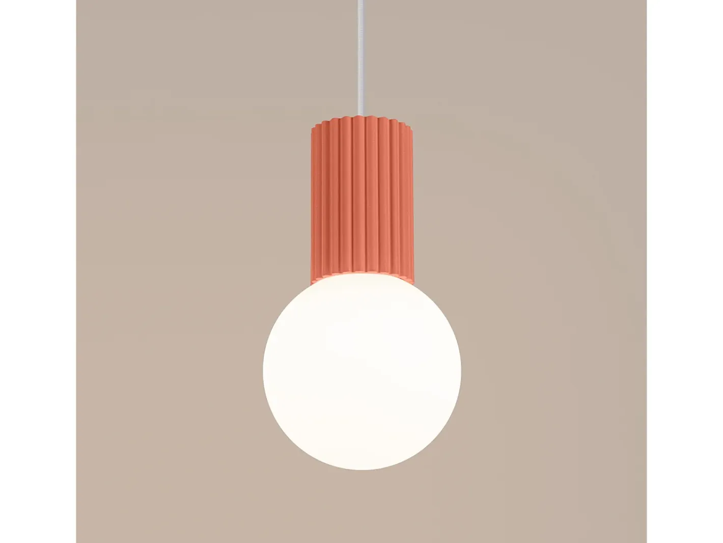 Sollux Lighting Lámpara Suspendida-Lámpara Colgante Halo Moderno De Aluminio/Vidrio - 1 Fuentes Luminosas - L.12 X A.120 Cm - Durazno Rosa