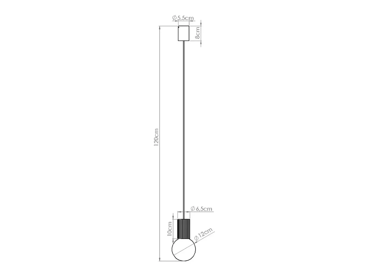 Sollux Lighting Lámpara Suspendida-Lámpara Colgante Halo Moderno De Aluminio/Vidrio - 1 Fuentes Luminosas - L.12 X A.120 Cm - Durazno Rosa