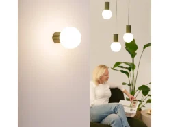 Sollux Lighting Lámpara Colgante Halo Moderno De Aluminio/Vidrio - 1 Fuentes Luminosas - L.12 X A.120 Cm - Oliva Verde Clearance