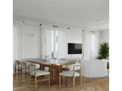 Outlet Sollux Lighting Lámpara Colgante Halo Moderno De Aluminio/Vidrio - 3 Fuentes Luminosas - L.25 X A.125 Cm - Blanco
