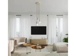 Sollux Lighting Lámpara Suspendida-Lámpara Colgante Halo Moderno De Aluminio/Vidrio - 1 Fuentes Luminosas - L.12 X A.120 Cm - Gris Pardo Marru00f3n