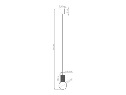 Sollux Lighting Lámpara Suspendida-Lámpara Colgante Halo Moderno De Aluminio/Vidrio - 1 Fuentes Luminosas - L.12 X A.120 Cm - Gris Pardo Marru00f3n