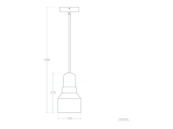Ledkia Lámpara Suspendida-Lámpara Colgante Hormigón y Madera Luster Terracota Multicolor