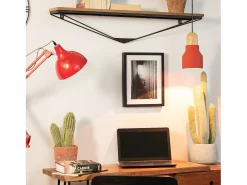 Ledkia Lámpara Suspendida-Lámpara Colgante Hormigón y Madera Luster Terracota Multicolor