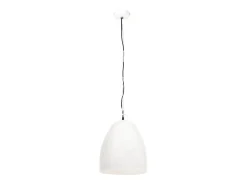 Outlet Lámpara colgante industrial redonda 25 W blanca 42 cm E27 ES933563 Blanco