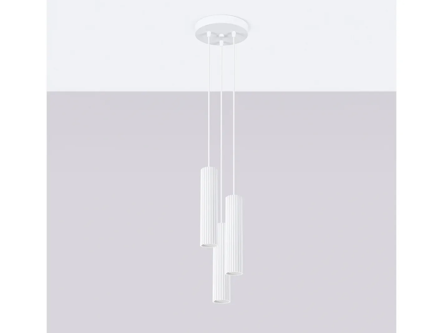 Sollux Lighting Lámpara Colgante Karbon Minimalista De Aluminio - 3 Fuentes Luminosas - L.19,5 X A.108 Cm - Blanco Discount