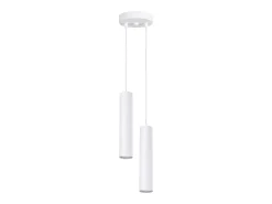 Sollux Lighting Lámpara colgante Lagos moderno de acero - 2 fuentes luminosas - L.15 x A.118 cm - Blanco