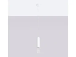 Sale Sollux Lighting Lámpara Colgante Lami Moderno De Acero - 1 Fuentes Luminosas - L.8 X A.125 Cm - Blanco