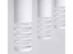 Best Sollux Lighting Lámpara Colgante Lami Moderno De Acero - 3 Fuentes Luminosas - L.40 X A.125 Cm - Blanco