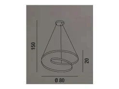 Lámpara colgante LED blanca Ritmo 6618 B LC PERENZ Blanco