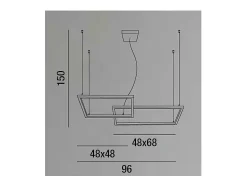 Plafón-Lámpara colgante LED Cross 6593 N CT Perenz Negro