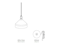 Lámpara colgante LED de terracota recargable y regulable AMELIE Zafferano Naranja claro Sale