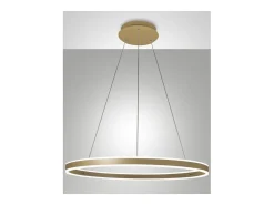 Lámpara colgante LED Palau 64W 3000K regulable Ø80 cm Oro mate - Lámpara de araña de metal y metacrilato Dorado Discount