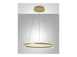 Online Lámpara colgante LED Palau 60W 3000K regulable Ø60cm Oro Mate - Diseño moderno en metal y metacrilato Dorado