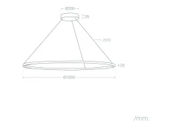 Ledkia Lámpara Colgante LED 28W Metal CCT Seleccionable Big Ivalo Ø 1 Metro Blanco Multicolor Hot