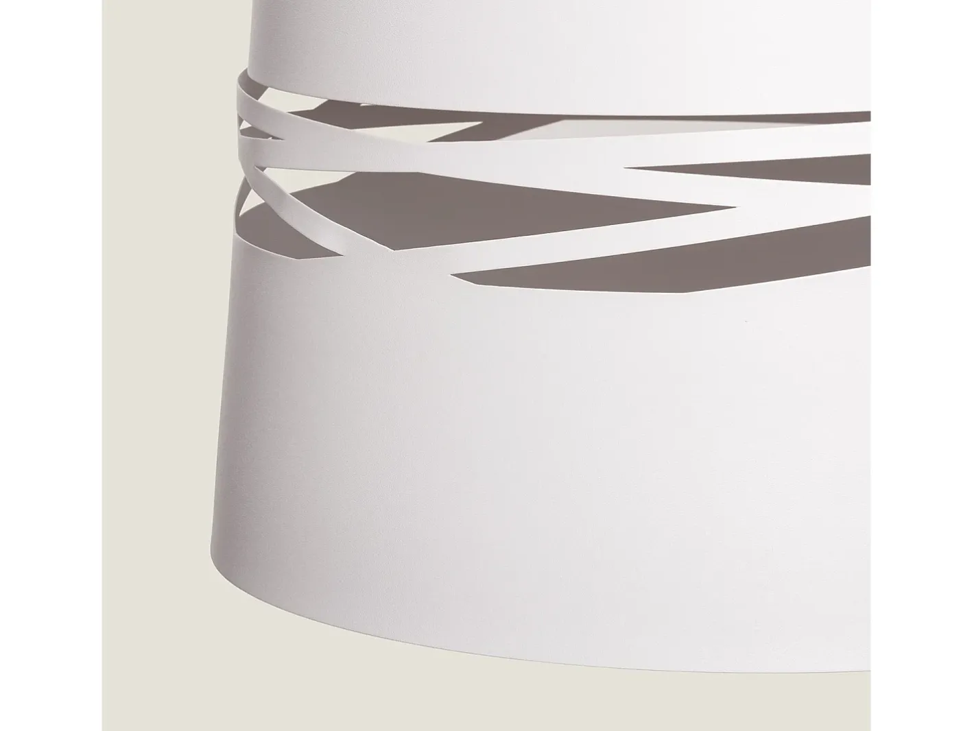 Ledkia Lámpara Colgante LED 28W Metal Kerta Mate Blanco New