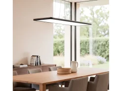 Hot Ledkia Lámpara Colgante LED 24W Rectangular SwitchCCT Seleccionable 580X200 mm Doble Cara 3000K - 4000K - 6000K CCT Negro