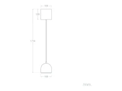 Ledkia Lámpara Suspendida-Lámpara Colgante LED 8W Regulable en Altura Metal Arya Marrón Marru00f3n