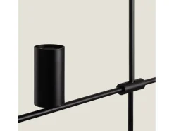 Ledkia Lámpara Suspendida-Lámpara Colgante Lineal Metal Auzoa Negro