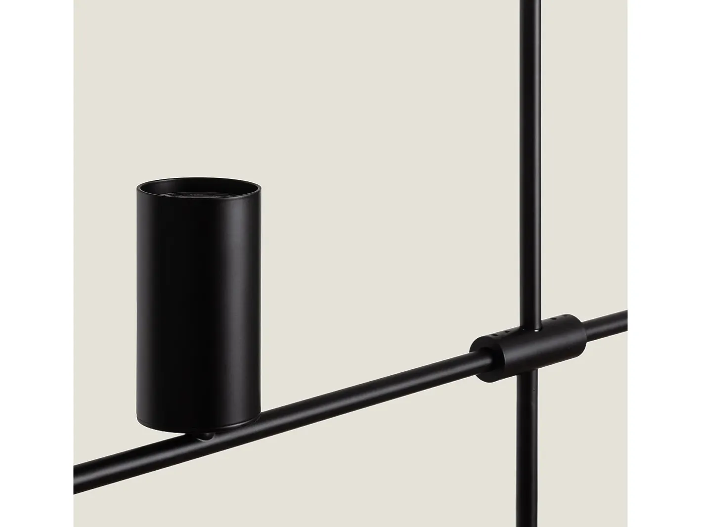 Ledkia Lámpara Suspendida-Lámpara Colgante Lineal Metal Auzoa Negro