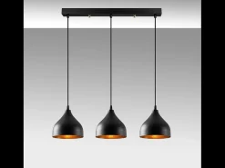 Concept-Usine Lámpara colgante LOUISE de metal con 3 bombillas contemporánea para interiores modernos - 40W máx Negro Discount