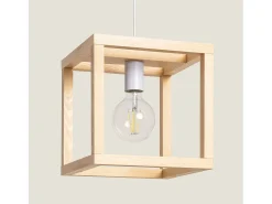 Clearance Ledkia Lámpara Colgante Madera Coba Natural Multicolor