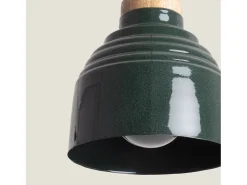 Ledkia Lámpara Colgante Madera y Metal Yash Arlene Verde Clearance