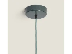Ledkia Lámpara Colgante Madera y Metal Yash Arlene Verde Clearance