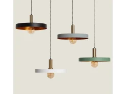 Online Ledkia Lámpara Colgante Metal Furiko Gris Multicolor