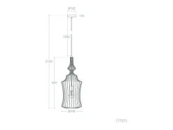 Ledkia Lámpara Suspendida-Lámpara Colgante Metal Kelsie III Negro Multicolor