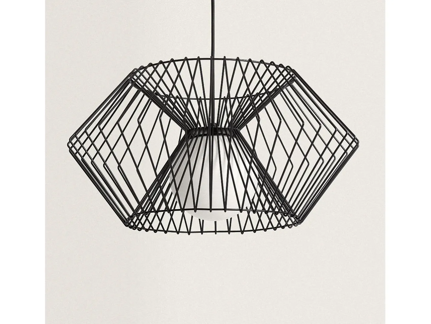 Ledkia Lámpara Colgante Metal Kelsie Glass I Negro Multicolor Online