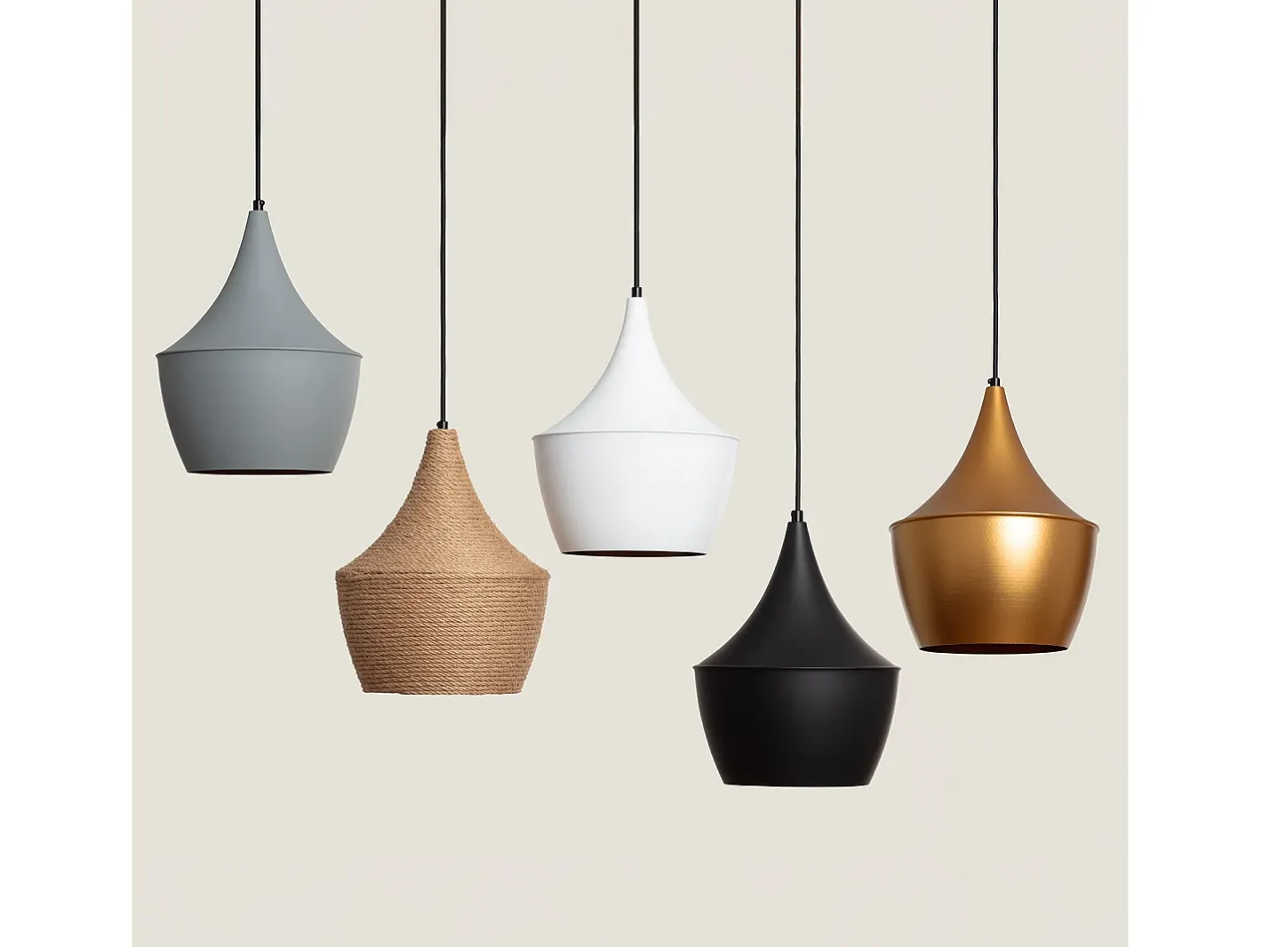 Ledkia Lámpara Colgante Metal Tri Mercury Negro Multicolor