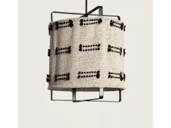 Ledkia Lámpara Suspendida-Lámpara Colgante Metal y Algodón Sioux Beige Multicolor