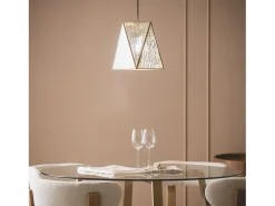 Ledkia Lámpara Suspendida-Lámpara Colgante Metal y Cristal Mattina ILUZZIA Dorado
