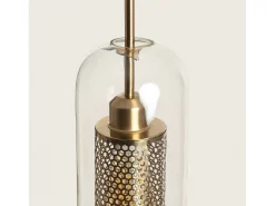 Ledkia Lámpara Colgante Metal y Cristal Julieta Lungo Dorado Multicolor Clearance