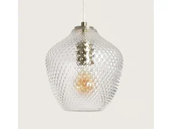 Sale Ledkia Lámpara Colgante Metal y Cristal Stiklu Dorado Multicolor